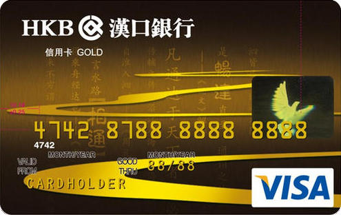 汉口银行九通信用卡·VISA美元卡 金卡