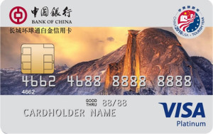中银全币种国际芯片卡 白金卡(VISA中美旅游年版)