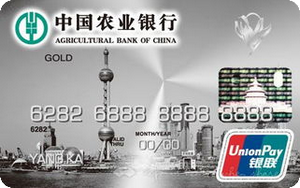 农业银行金穗上海公务卡 金卡