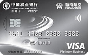 农业银行海南航空联名信用卡 VISA-白金卡
