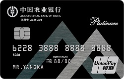农业银行银联公务卡(白金卡)