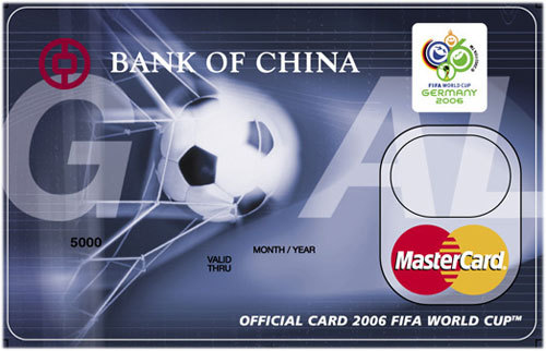 中银2006年FIFA长城国际世界杯卡(美元卡)