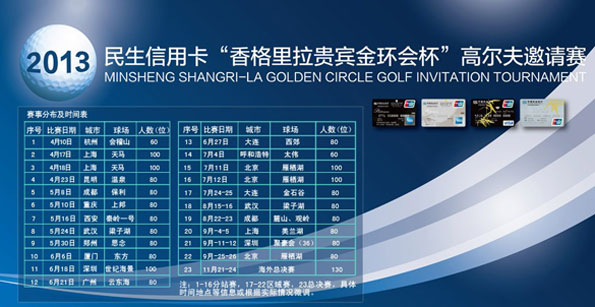 [全国]民生香格里拉高尔夫赛事全面开赛,卡宝宝网