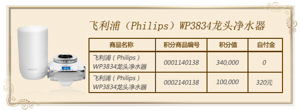 [全国]兴业银行白金信用卡积分兑换飞利浦水净水器,卡宝宝网